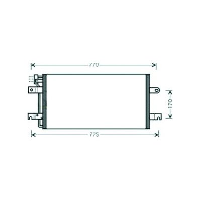 Condensatore per VOLKSWAGEN TRANSPORTER T4 CARAVELLE dal 1996 al 2003 Codice OEM 7D0820413B