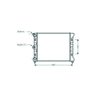 Radiatore acqua per VOLKSWAGEN POLO dal 1981 al 1990 Codice OEM 171121253CJ