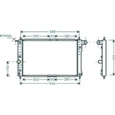 Radiatore acqua per CHEVROLET - DAEWOO LANOS dal 1997 al 2003