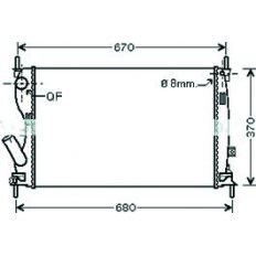 Radiatore acqua per FORD FIESTA MK V dal 2002 al 2005