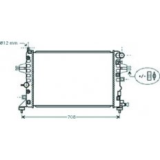 Radiatore acqua per OPEL ASTRA H dal 2004 al 2007