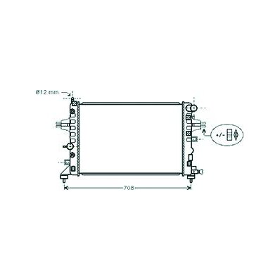 Radiatore acqua per OPEL ASTRA H dal 2004 al 2007 Codice OEM 13145210