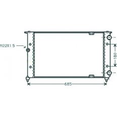 Radiatore acqua per SEAT IBIZA dal 1993 al 1996