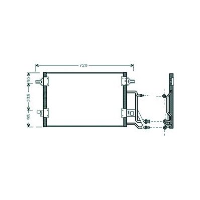 Condensatore per AUDI A4 dal 1994 al 1999 Codice OEM 8D0260403H