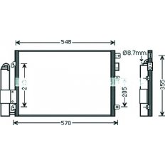 Condensatore per DACIA LOGAN dal 2005 al 2008