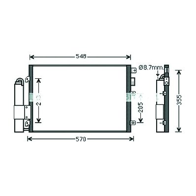 Condensatore per DACIA LOGAN dal 2005 al 2008 Codice OEM 8200682406