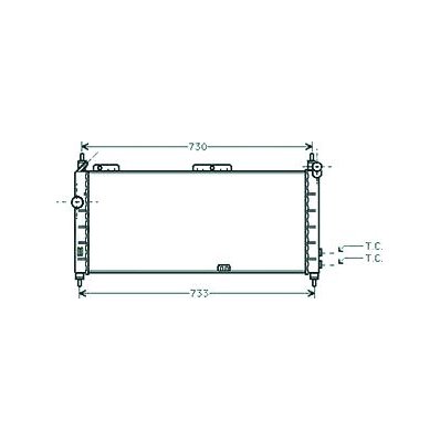 Radiatore acqua per OPEL CORSA B dal 1993 al 1997 Codice OEM 1300152