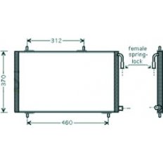 Condensatore per PEUGEOT 206 dal 2009 al 2013