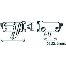 Radiatore olio per BMW 5 E60 dal 2003 al 2007