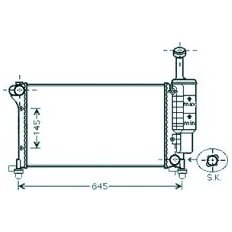 Radiatore acqua per FIAT PANDA dal 2003 al 2011