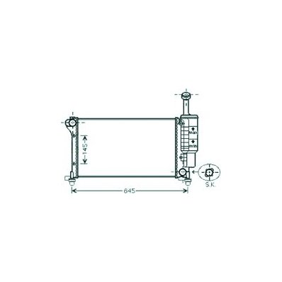 Radiatore acqua per FIAT PANDA dal 2003 al 2011 Codice OEM 51779915