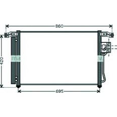 Condensatore per HYUNDAI SANTA FE' dal 2000 al 2006