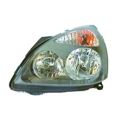 Proiettore grigio per RENAULT CLIO dal 2001 al 2005 lato sinistro guidatore Codice OEM 7701057654