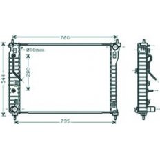 Radiatore acqua per CHEVROLET - DAEWOO CAPTIVA dal 2006 al 2011