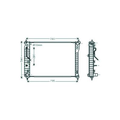 Radiatore acqua per CHEVROLET - DAEWOO CAPTIVA dal 2006 al 2011 Codice OEM 20777071