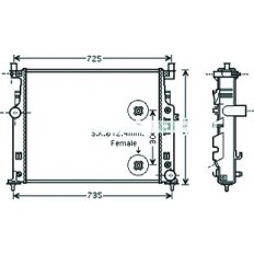 Radiatore acqua per MERCEDES-BENZ M W164 dal 2005 al 2008