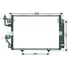 Condensatore per MITSUBISHI PAJERO dal 2000 al 2002