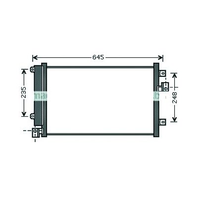 Condensatore per FIAT MULTIPLA dal 2004 al 2010 Codice OEM 51751451