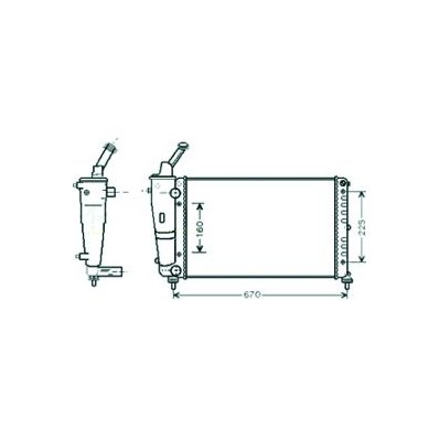 Radiatore acqua per LANCIA Y dal 1995 al 2000 Codice OEM 46763322