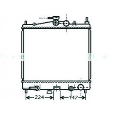 Radiatore acqua per NISSAN MICRA K12 dal 2003 al 2005