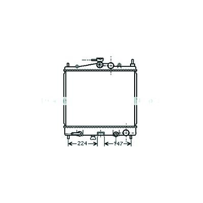 Radiatore acqua per NISSAN MICRA K12 dal 2003 al 2005 Codice OEM 21460AX200