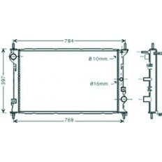 Radiatore acqua per FORD CONNECT dal 2006 al 2009