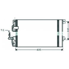 Condensatore per OPEL ASTRA G dal 1998 al 2004