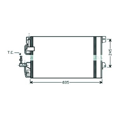 Condensatore per OPEL ASTRA G dal 1998 al 2004 Codice OEM 93183305