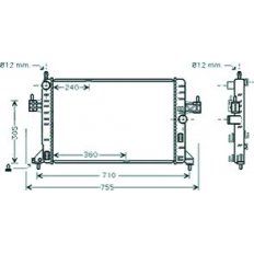 Radiatore acqua per OPEL COMBO dal 2001 al 2011