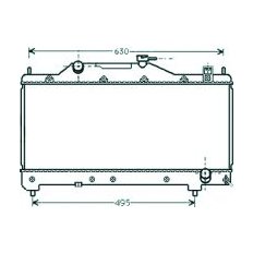 Radiatore acqua per TOYOTA AVENSIS dal 2000 al 2003