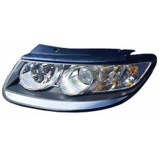 Proiettore nero per HYUNDAI SANTA FE' dal 2006 al 2009 lato sinistro guidatore