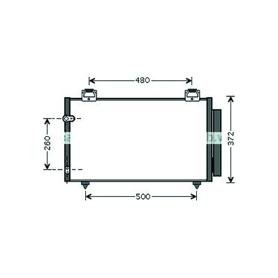 Condensatore per TOYOTA COROLLA dal 2001 al 2008 Codice OEM 88450-02240