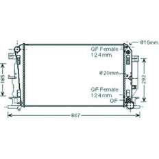 Radiatore acqua per MERCEDES-BENZ SPRINTER dal 2006 al 2013