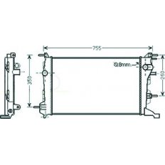 Radiatore acqua per RENAULT SCENIC dal 2009 al 2012