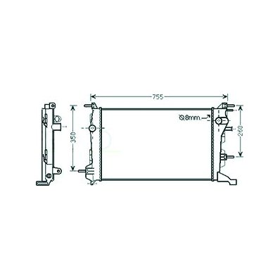 Radiatore acqua per RENAULT MEGANE dal 2008 al 2012 Codice OEM 214100002R