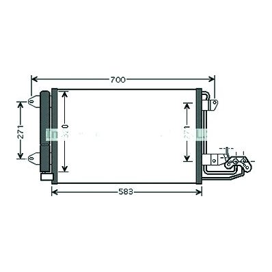 Condensatore per AUDI A3 dal 2003 al 2005 Codice OEM 1K0820411AK