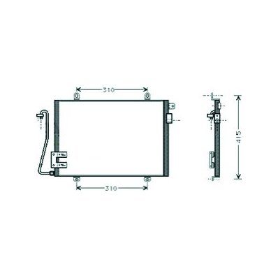 Condensatore per RENAULT CLIO dal 1998 al 2001 Codice OEM 7700414103