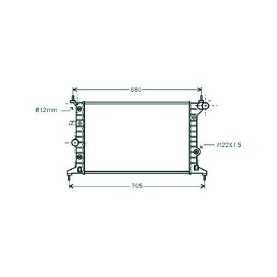 Radiatore acqua per OPEL VECTRA B dal 1995 al 1999 Codice OEM 1300158