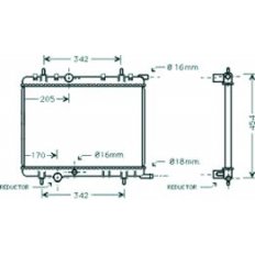 Radiatore acqua per CITROEN XSARA PICASSO dal 1999 al 2003