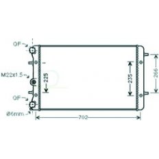 Radiatore acqua per VOLKSWAGEN NEW BEETLE dal 1998 al 2005