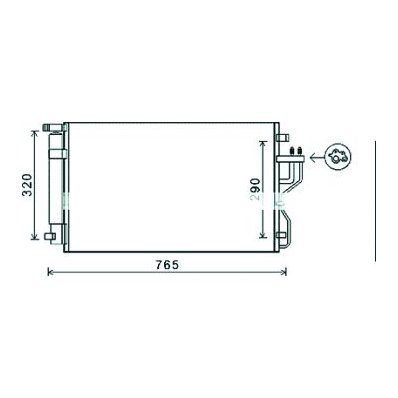 Condensatore per KIA SPORTAGE dal 2008 al 2010 Codice OEM 97606-2S500