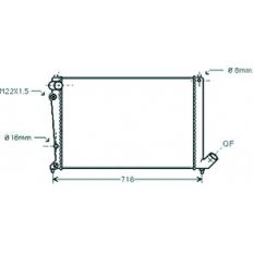 Radiatore acqua per PEUGEOT 406 dal 1995 al 1999