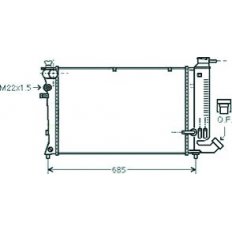 Radiatore acqua per PEUGEOT 306 dal 1993 al 1997