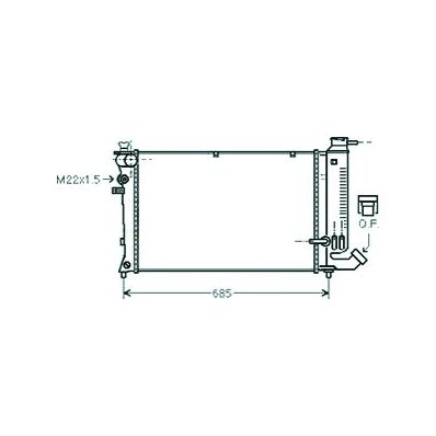 Radiatore acqua per PEUGEOT 306 dal 1993 al 1997 Codice OEM 1301L8