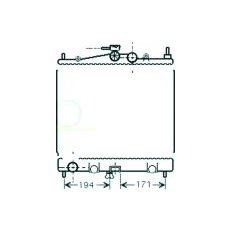 Radiatore acqua per NISSAN NOTE dal 2009 al 2013