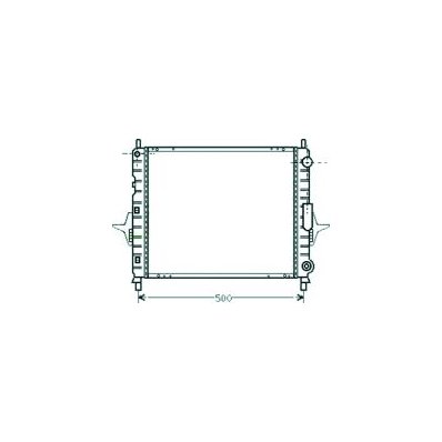 Radiatore acqua per RENAULT TWINGO dal 1993 al 1998 Codice OEM 7701038688