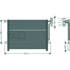 Condensatore per BMW 3 E46 dal 1998 al 2001