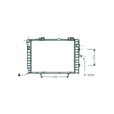 Radiatore acqua per MERCEDES-BENZ C W202 dal 1993 al 1997 Codice OEM 2025005103