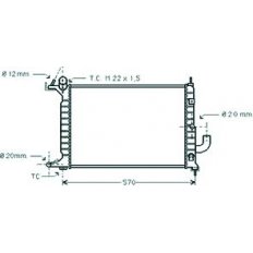 Radiatore acqua per OPEL VECTRA B dal 1995 al 1999