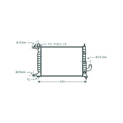 Radiatore acqua per OPEL VECTRA B dal 1995 al 1999 Codice OEM 52488365